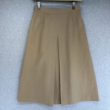 Vintage Evan-Picone Womens Skirt Size 10 Beige Tan A-Line Zip Hook Eye Close