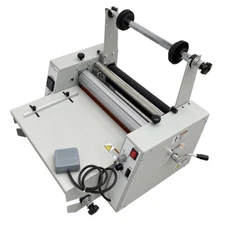 New 14 Inch Steel Roller Thermal Laminator Machine Single Double Sided 110V