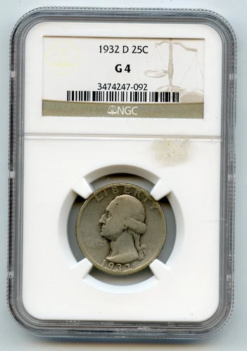 1932-D Washington Quarter NGC G4 - GC280