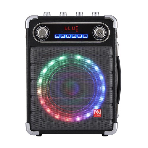Karaoke Machine with 2 Wireless Microphones Portable Bluetooth Speaker Party LED - Picture 16 of 18