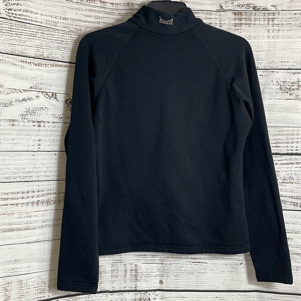 Marker толстовка женщин Xl лыж половина молнии резинке укороченный тепловой Polartec черный - Изображение 3 из 4