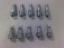 5 Pieces Each of Milton 727 Male And 728 Female M Style Air Hose Fittings 