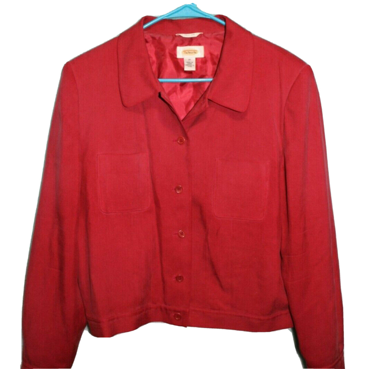 Talbots  ♈Women's Solid button up Silk jacket siz… - image 1