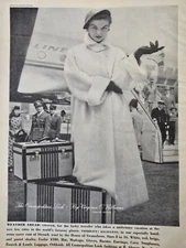 1952  Women's House of Swansdown coat Stroock Wool vintage fashion ad 