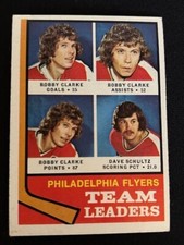 1974-75 Topps - Team Leaders #154 Bobby Clarke, Dave Schultz Vintage! 👀🔥🔥🔥🏒