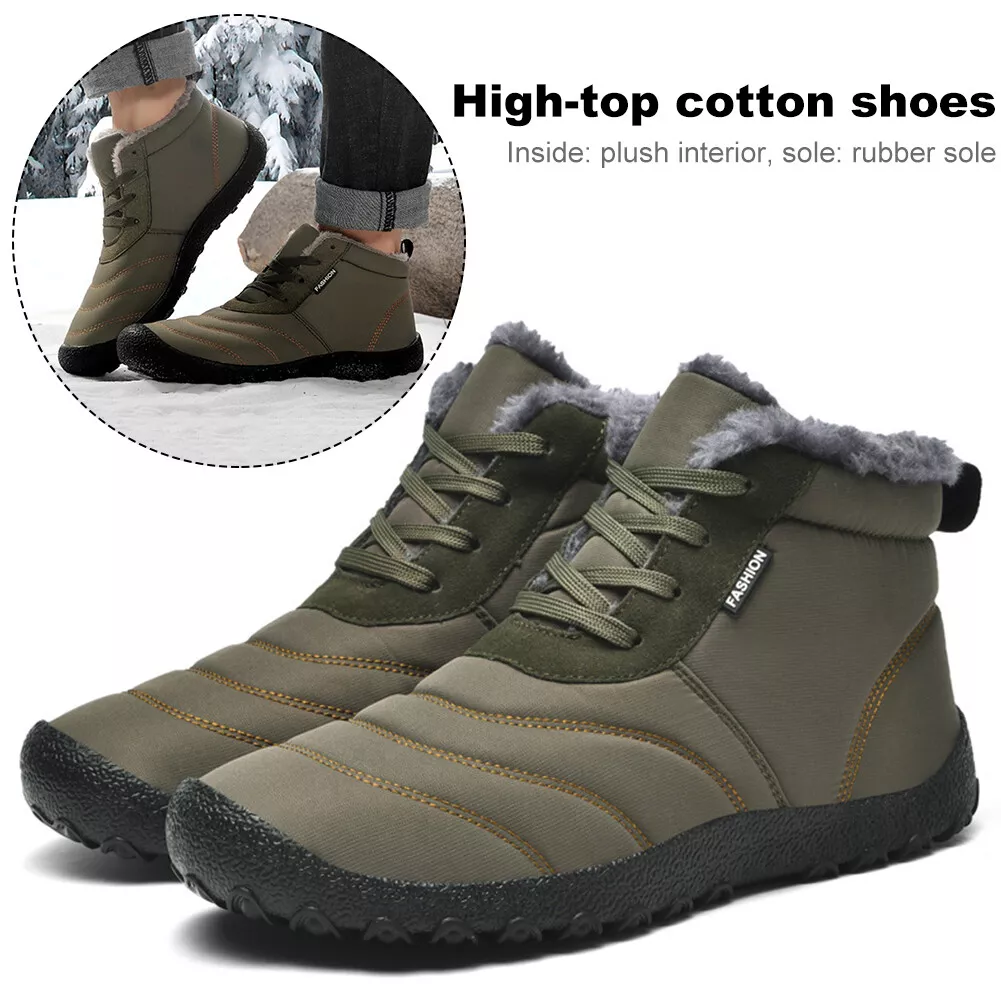 Men Ankle Boots Anti Slip Waterproof Platform Boots Outdoor Shoes