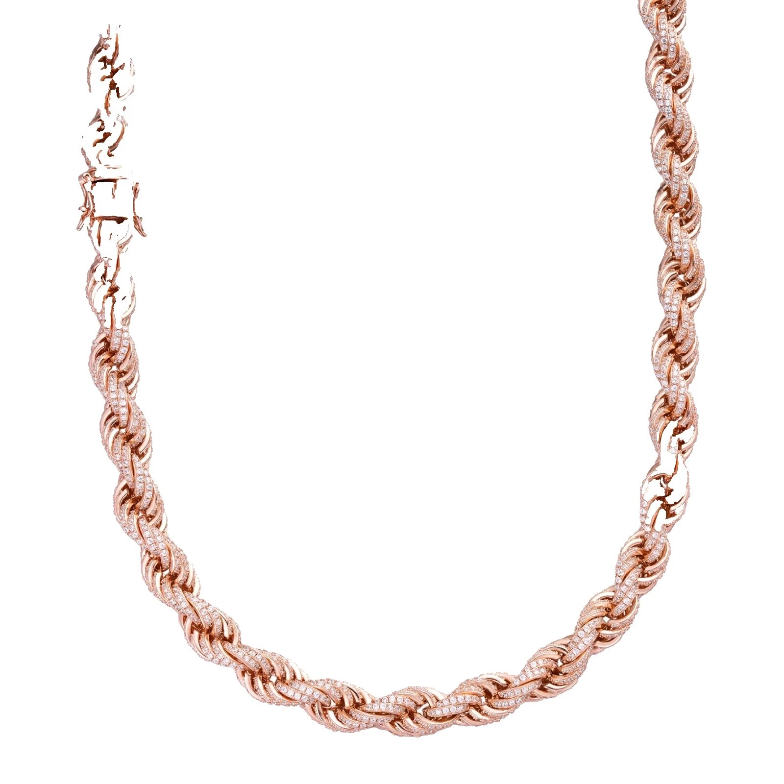 Diamond Rose Gold Chain Necklaces & Pendants for Men