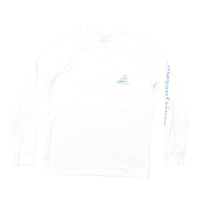 Vineyard Vines Long Sleeve T-Shirt Fall Pumpkin Dog Size XS Front Pocket