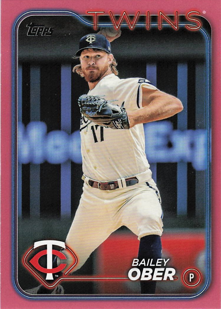 2024 Topps Series 1 - Bailey Ober #121 Mother's Day Hot Pink /50