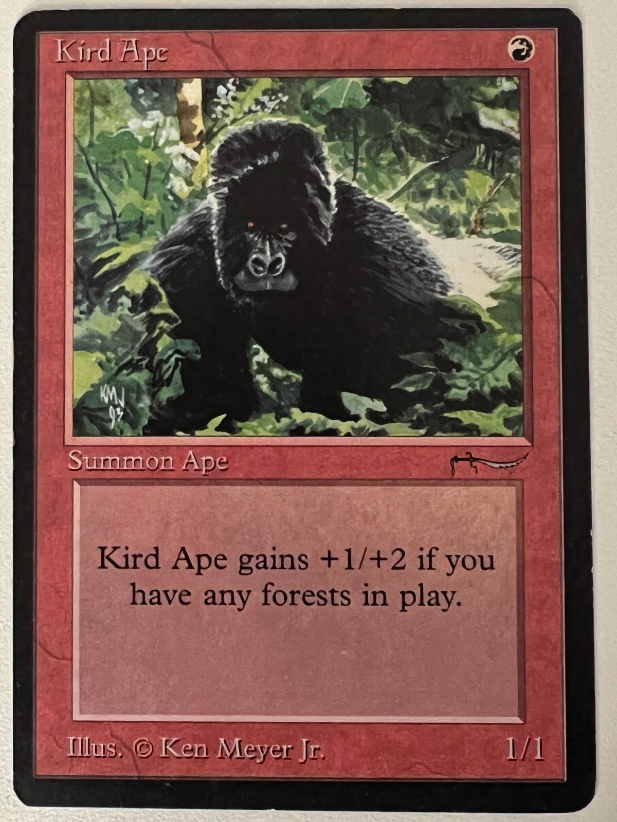 Magic the Gathering MTG Arabian Nights Kird Ape MP  (Beta Bob)