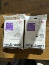 Image of Simplehuman Bin Liners Code M 45L – 2 Packs (40 Bags Total) – New