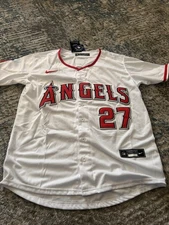 Mike Trout Adult Home Angels Jersey Size Large 