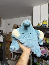 Jellycat Blue Skye Starfish Plush Stuffed Animal w/ Cream Ribbed Accents Medium