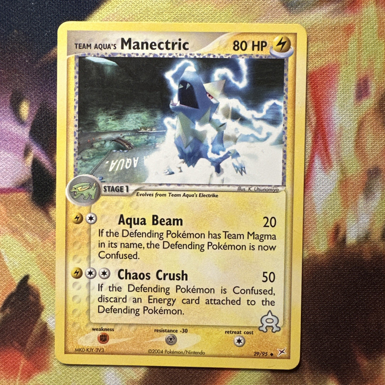 Pokemon Team Aqua's Manectric Ex Team Magma vs Team Aqua 29/95 NM