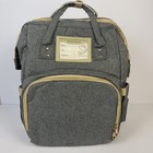 Diaper Bag Backpack Multifunctional Baby Changing Bag With Foldable Crib More