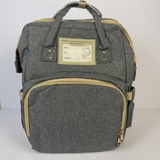 Diaper Bag Backpack Multifunctional Baby Changing Bag With Foldable Crib More