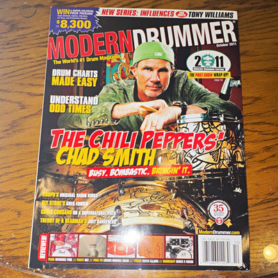 Modern Drummer Magazine October 2011 Illustrated Chad Smith