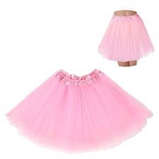 Tutus for Women Adult Tulle Skirts 3 Layered Sz S-L VERY STRETCHY Pink Ballet SS