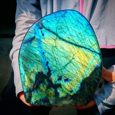 3.85LB Natural Labrador moonstone quartz free form mineral specimen 1750g