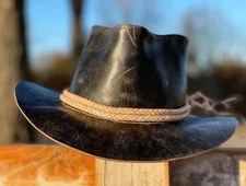 Arthur Morgan Cowboy Men Hat  Handmade Real Cowhide Leather Western Replica