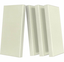 White Acoustic Wall Panels 4 Pack 23.6 x 11.8 x 2 in Room Treatment