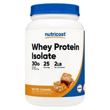 Whey Protein Isolate Powder Salted Caramel 2 Lbs