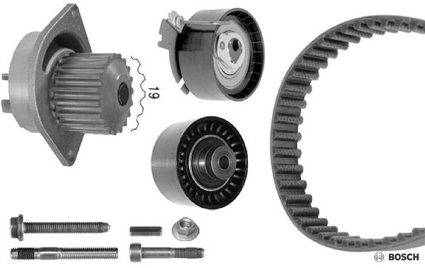 Bosch 1987948711 Wasserpumpe + Zahnriemensatz Zahnriemensatz Zahnriemen-image