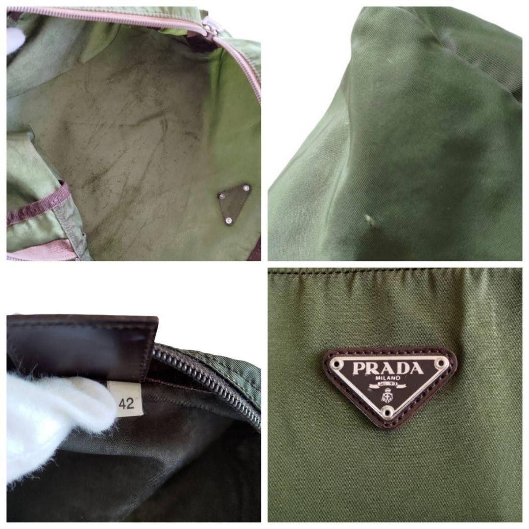 PRADA nylon pouch cosmetics triangular logo plate… - image 6
