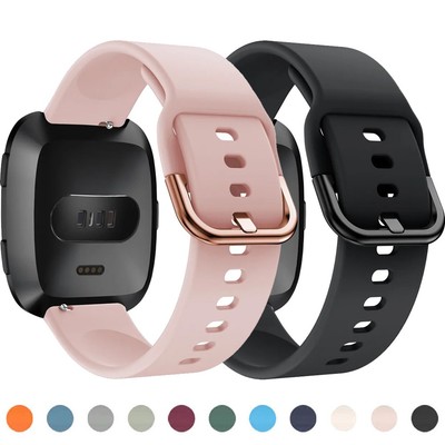 Für Fitbit Sense 2 Versa 4 Versa 3 Ersatz Silikon Armband Sports Uhrenarmband DE