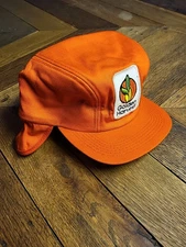 Vintage K-Brand Golden Harvest Patch Ear Flap Hat Sz 7-1/8 - FAIR 