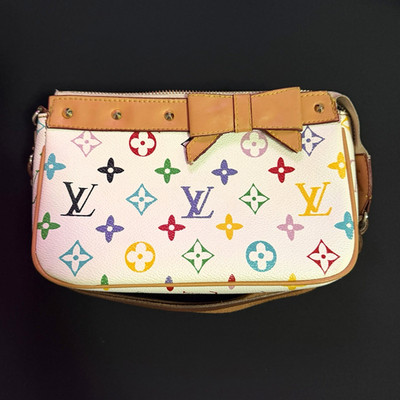 Vintage Louis Vuitton Murakami Multicolor Monogram Pochette Accessoires Bag