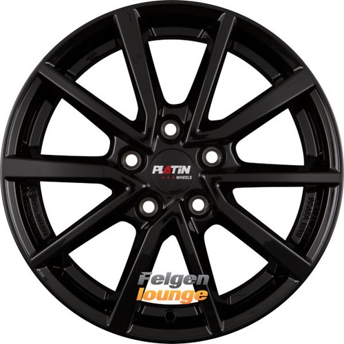 4x PLATIN P 95 Diamant Schwarz 6,5x16 ET47 5x108 - Bild 2 von 2