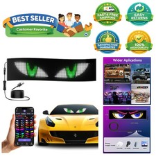 Customizable APP-Controlled LED Car Sign - Devil's Eyes Light 19"x5" Display