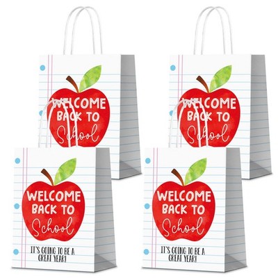 16 PCS Back to School Gift Bags Teacher Bulk Paper Bags Composition Book Shape