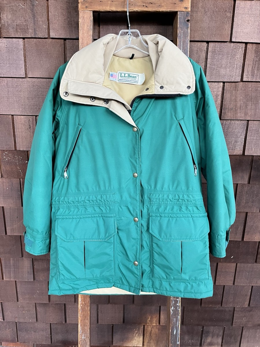 80s L.l. Bean Maine Warden Parka Green M Down Puffer Detachable