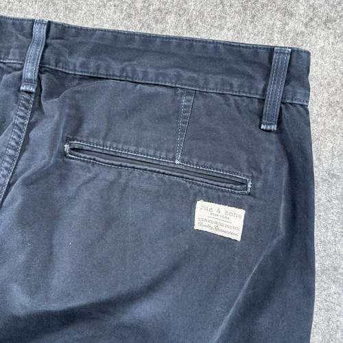 Rag & Bone Standard Issue Chino Pants Mens 36 Navy Blue Made in the USA - Afbeelding 5 van 11