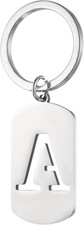 Initial Letter Key Chain, A-Z Keychain Pendant Key Ring
