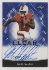 2018 Leaf Trinity Clear Auto Blue 8/25 Mark Walton #CA-MW1 Auto 2r5
