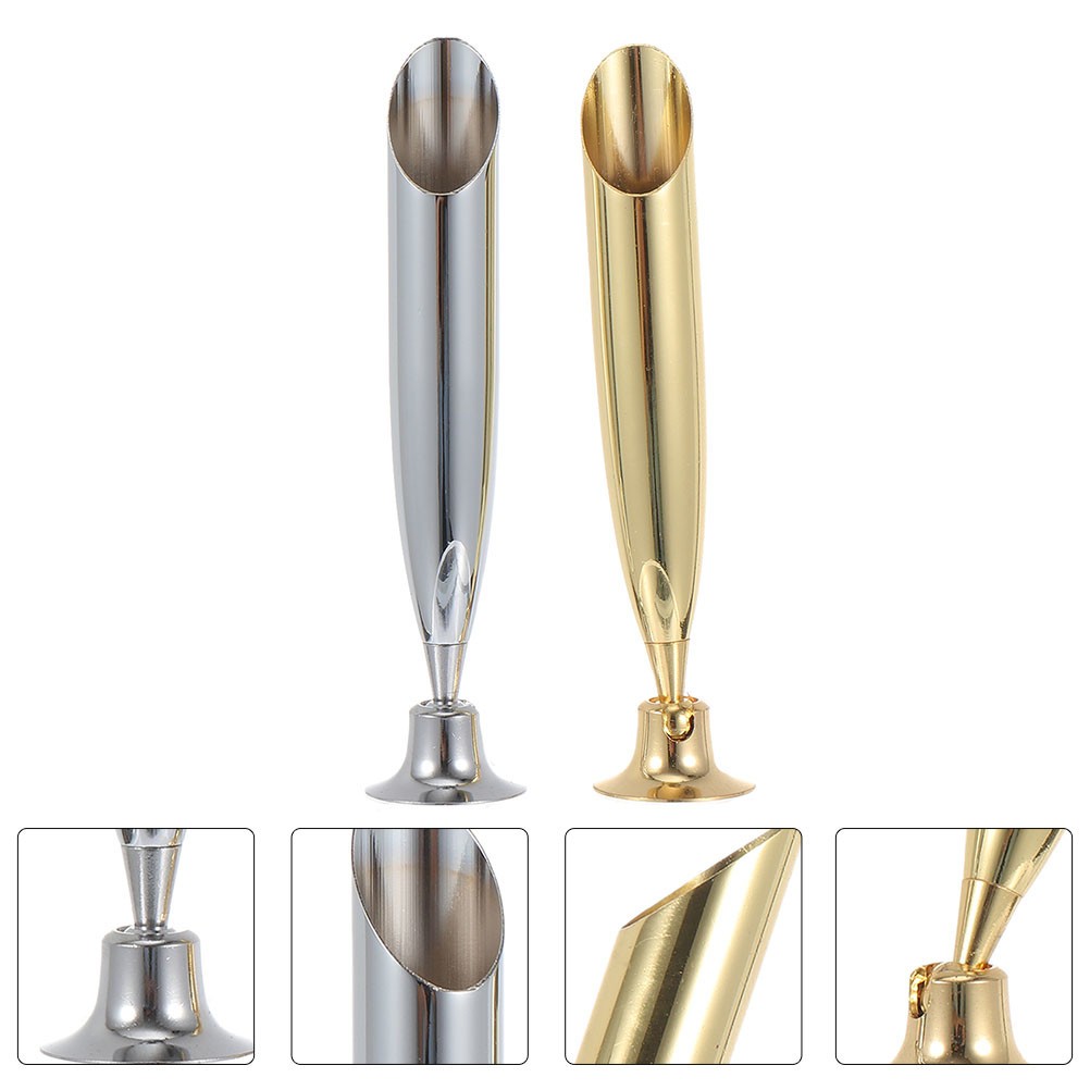 4Pcs Metal Quill Pen Holder Fountain Pen Stand Creative Desk Accessory