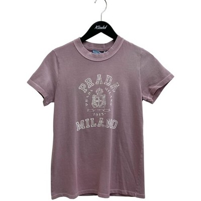 PRADA 3557B Print Jersey T-Shirt Pink 3456 Größe: L Authentic Men