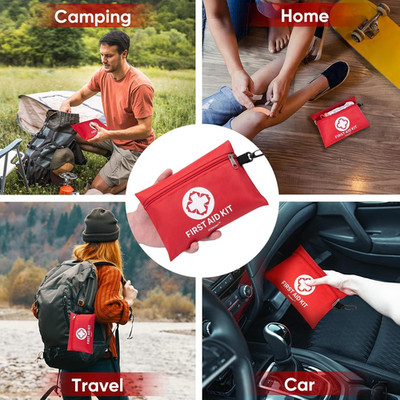 150 Piece Mini First Aid Kit, Portable Small Emergency Kits Compact 1st Aid K...