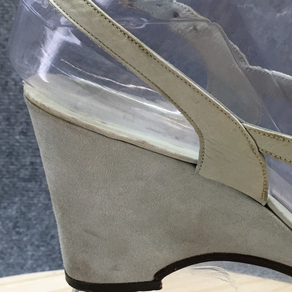 Amalfi by Rangoni Sandals Womens 8.5 S Slingback Green Leather Open Toe Buckled - Image 2 of 4