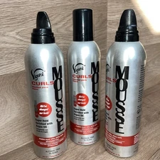 NEW Vigorol Mousse Curls 12 oz Super Hold W/Argan Oil- 3 Pack (two Missing Lids)