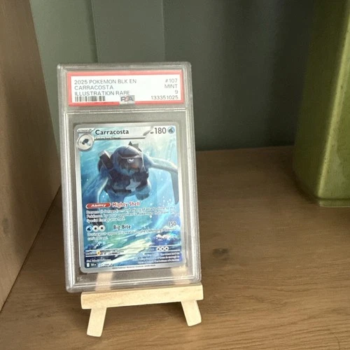 2025 Pokemon Carracosta Illustration Rare Black Bolt 107/086 PSA 9 MINT