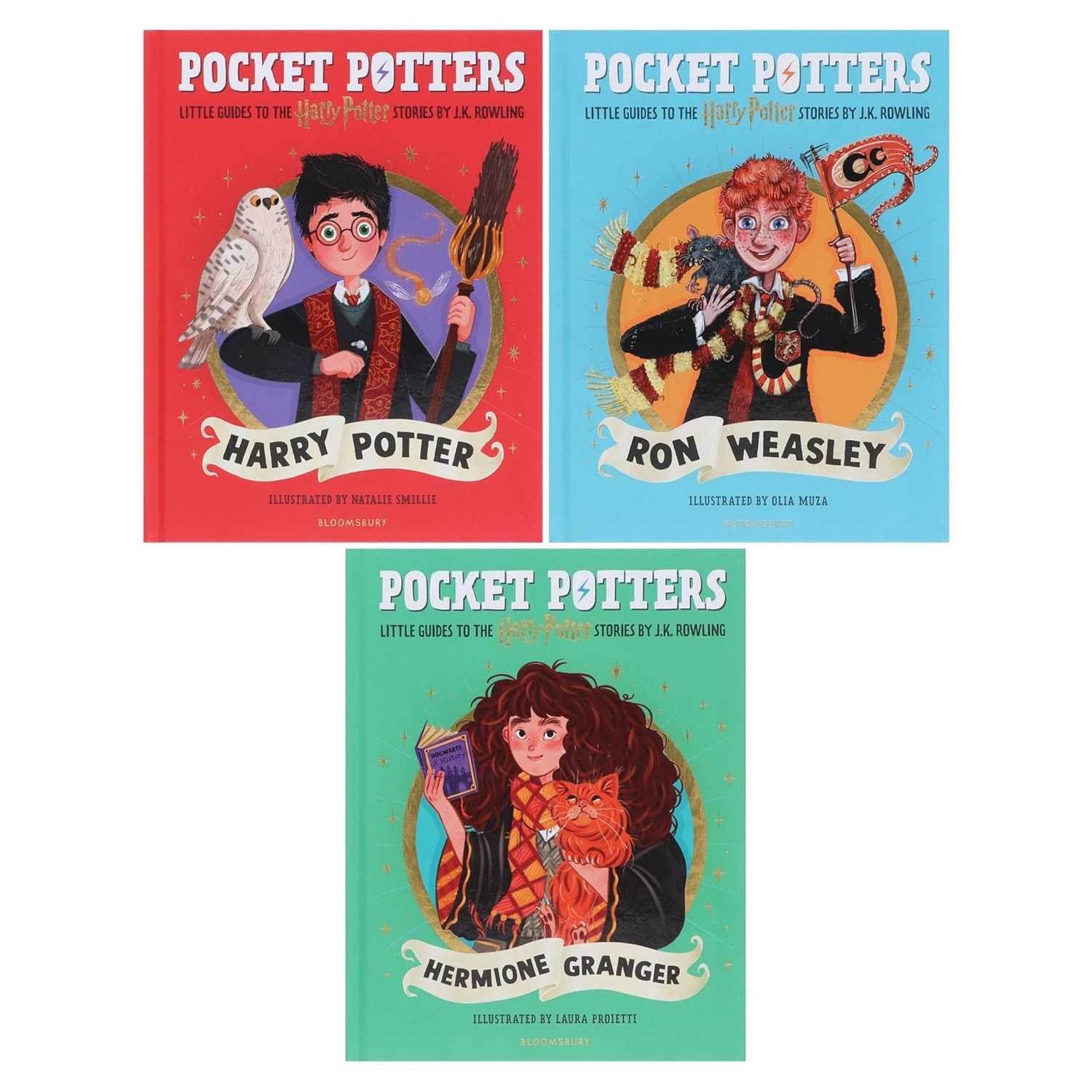 Harry Potter: Pocket Potters by J.K. Rowling Illustrated 3 Books Collection Set