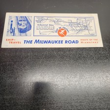 Milwaukee Road Hiawathas Train Travel Brochure Map Industrial Sites Ephemera