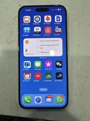 Apple iPhone Smartphone White Wi-Fi Bluetooth iOS Bar Style Mobile Phone