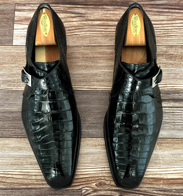 NEW! $1000+ MEZLAN Genuine Crocodile Alligator Buckle  display picture 2