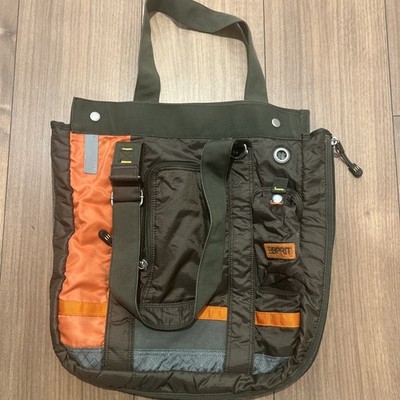 Vintage ESPRIT Nylon Tote Bag Purse Travel Utility VERY RARE Green Cargo