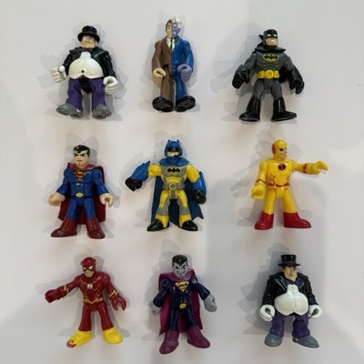 Imaginext DC Super Friends Figure Lot of 9 Batman Superman Flash Villains Loose